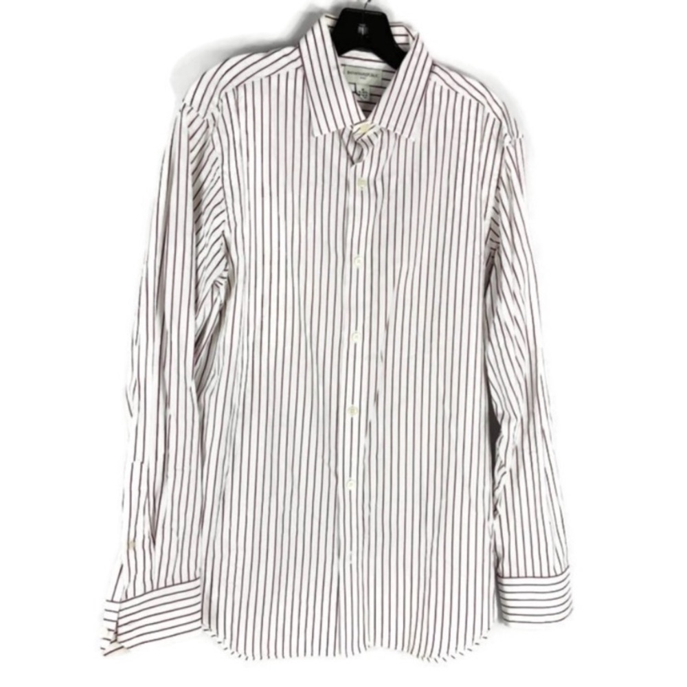 ‼️MOVING SALE‼️ Banana Republic White & Red Button Down Shirt EUC